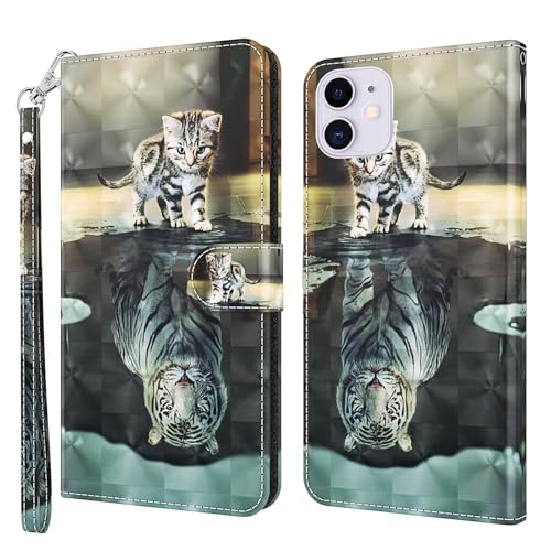 Bnvdfre Handyhülle für iPhone 16 Hülle Wallet Lederhülle Standfunktion Magnetverschluss Stoßfest Flip PU Leder Cover Case Klapphülle-Katze Tiger Bnvdfre Handyhülle für iPhone 16 Hülle Wallet Lederhülle Standfunktion Magnetverschluss Stoßfest Flip PU Leder Cover Case Klapphülle-Katze Tiger von Bnvdfre