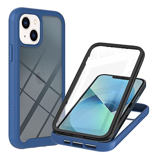 Bnvdfre für iPhone 14 Hülle mit eingebautem Displayschutz Stoßfest Schutzhülle 360 Grad vollschutz Rugged Schutzhülle TPU Case Handyhülle für iPhone 14- Blau Bnvdfre für iPhone 14 Hülle mit eingebautem Displayschutz Stoßfest Schutzhülle 360 Grad vollschutz Rugged Schutzhülle TPU Case Handyhülle für iPhone 14- Blau von Bnvdfre