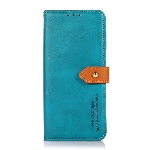 Handyhülle für Motorola Moto G24/G04/G04S/E14 Hülle Leder Echtes Flip Wallet [Magnet] [Standfunktion] [3 Kartenfächer] Klappbar Stoßfeste Case Klapphülle kompatibel mit Motorola G 24 Power - Blau von Bnvdfre