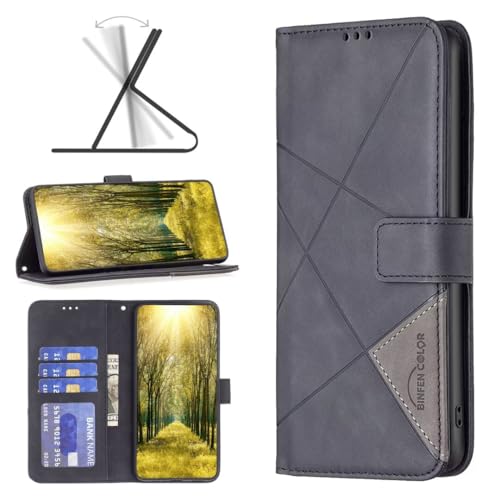 Handyhülle für Samsung A05s Hülle [Premium PU Leder] [Kartenfach] [Magnetverschluss] RFID Schutzhülle Klapphülle Handytasche Lederhülle Tasche Etui Kompatibel für Samsung Galaxy A05s 4G/5G - Schwarz von Bnvdfre
