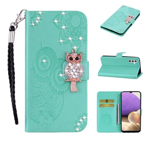 Handyhülle für Samsung A25 Hülle [Premium PU Leder] [Kartenfach] [Magnetverschluss] RFID Schutzhülle Klapphülle Handytasche Lederhülle Tasche Etui Kompatibel für Samsung Galaxy A25 5G - Hellgrün von Bnvdfre