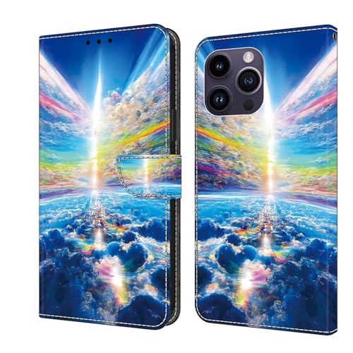 Handyhülle für iPhone 16 Pro Klapphülle PU Leder Hülle Magnet Stoßfeste Kartenfach Klappbar Schutzhülle Silikon Case Cover mit Muster Motiv Flip Handytasche - Bunter Himmel Handyhülle für iPhone 16 Pro Klapphülle PU Leder Hülle Magnet Stoßfeste Kartenfach Klappbar Schutzhülle Silikon Case Cover mit Muster Motiv Flip Handytasche - Bunter Himmel von Bnvdfre