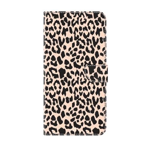 Handyhülle für iPhone SE 2022/2020 (3./2. Generation) Hülle PU Leder Klapphülle Magnet Stoßfeste Kartenfach Klappbar Schutzhülle Silikon Case Cover mit Muster Motiv Flip Handytasche - Leopardenmuster von Bnvdfre