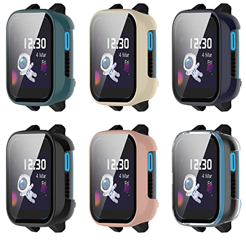 BoLuo 6 Stück Hülle Kompatibel mit Xplora Xgo 3/ Xplora XGO3 Skins mit Gehärteter Film, Clear TPU Cover Silikon Kratzfest Plating PC Case Abdeckung Tasche für Xplora Xgo 3/Xplora XGO3 Watch (farbe) von BoLuo