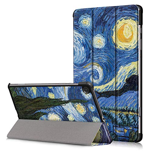 BoLuo Galaxy Tab S6 Lite Flip Hülle Case,Heavy Duty ri-fold Ultra Silikon PU Leder Telefonkasten Cover Etui Fall Shell Tasche für Samsung Galaxy S6 Lite 10.4" SM-P610/P615 2020 Tablet PC (Himmel) von BoLuo