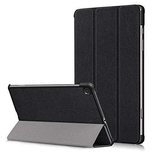 BoLuo Galaxy Tab S6 Lite Flip Hülle Case,Heavy Duty ri-fold Ultra Silikon PU Leder Telefonkasten Cover Etui Fall Shell Tasche für Samsung Galaxy S6 Lite 10.4" SM-P610/P615 2020 Tablet PC (schwarz) von BoLuo