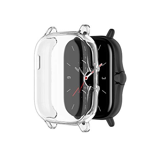 BoLuo Hülle Kompatibel mit Huami Amazfit GTS3 Watch,Schutzhülle Cover Leicht Weiche Silikon Ultradünne Kratzfest Transparent TPU Case Abdeckung Tasche für Huami Amazfit GTS3 Accessories (klar) von BoLuo