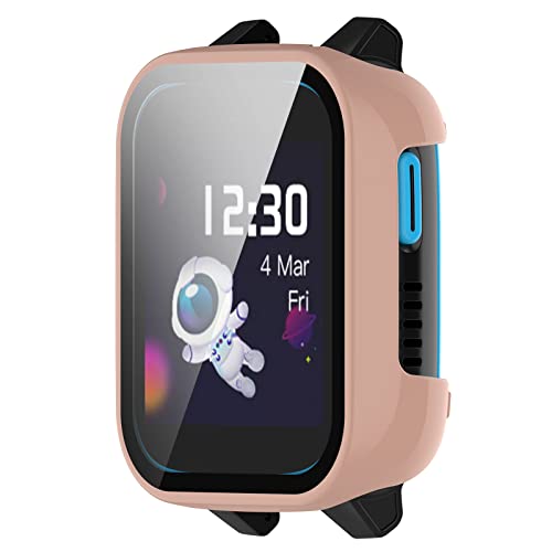 BoLuo Hülle Kompatibel mit Xplora Xgo 3/ Xplora XGO3 Skins mit Gehärteter Film, Clear TPU Cover Silikon Kratzfest Plating PC Case Abdeckung Tasche für Xplora Xgo 3/Xplora XGO3 Watch Zubehör (rosa) von BoLuo