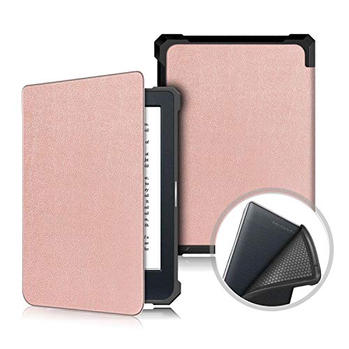 BoLuo Kobo Nia 2020 6.0" Flip Hülle Case, Heavy Duty Slim Ultra PU Leder Telefonkasten Cover Etui Fall Shell Tasche mit Auto Wake/Sleep für Kobo Nia 2020 6.0 Inch 2020 Tablet PC (Gold) von BoLuo