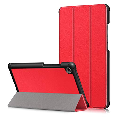 BoLuo Lenovo Tab M7 7.0" TB-7305 Flip Hülle Case,Heavy Duty Tri-fold Ultra PU Leder Telefonkasten Silikon Cover Schutzhülle Etui Fall Shell Tasche für Lenovo Tab M7 7.0" TB-7305F/X/I Tablet PC (rot) von BoLuo
