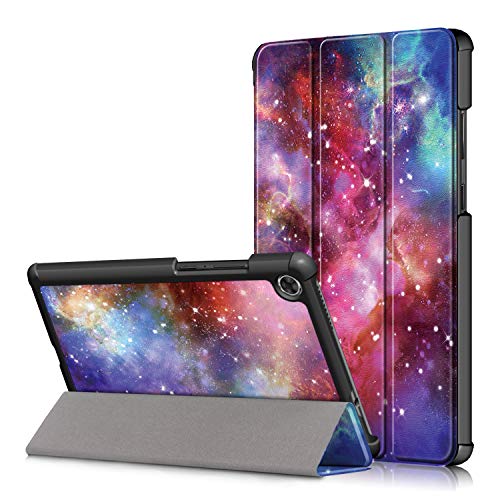 BoLuo Lenovo Tab M8 Flip Hülle Case,Heavy Duty Tri-fold Ultra Silikon Brieftasche PU Leder Telefonkasten Cover Schutzhülle Etui Fall Shell Tasche für Lenovo Tab M8 8.0" TB-8505F/X Tablet PC (Galaxis) von BoLuo