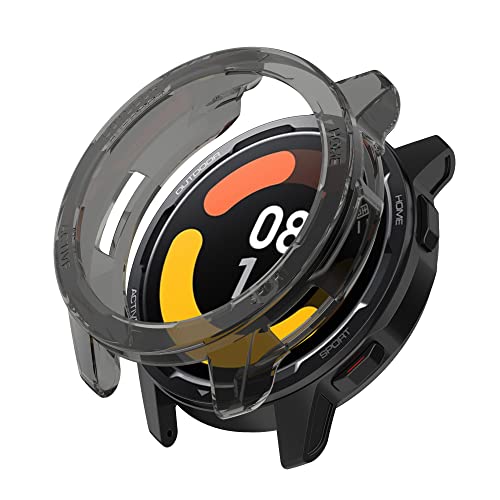 BoLuo Schutzhülle, kompatibel mit Xiaomi Mi Watch S1 Active, Silikonhülle, Transport, ultradünn, stoßfest, für Xiaomi Mi Watch S1 Active/Mi Watch Color 2 (schwarz) von BoLuo