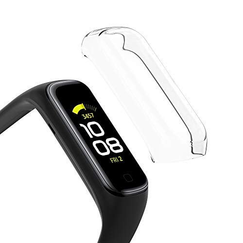 BoLuo Screen Protector Hülle für Galaxy Fit 2 SM-R220,Schutzhülle Weiche Silikon Ultradünne Kratzfest Transparent TPU Case Abdeckung Tasche für Samsung Galaxy Fit 2 SM-R220 Watch Schutzzubehör (klar) von BoLuo