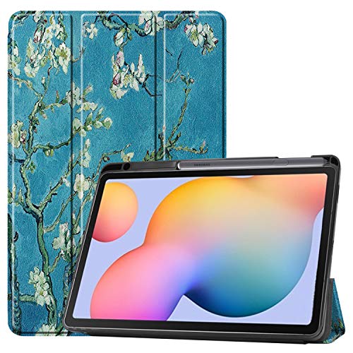 Galaxy Tab S6 Lite Flip Hülle Case mit Stifthalter,Heavy Duty fold Silikon PU Leder Telefonkasten Cover Etui Fall Shell Tasche für Samsung Galaxy S6 Lite 10.4" SM-P610/P615 2020 Tablet PC (Aprikose) von BoLuo