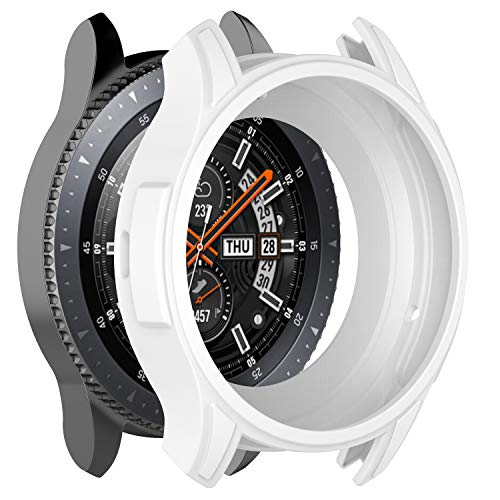 BoLuo Hülle Kompatibel mit Gear S3 Frontier, Schutzhülle Cover Leicht Weiche Silikon Ultradünne Kratzfest TPU Case Shell Abdeckung Tasche für Samsung Gear S3 Frontier SM-R760/Galaxy Watch 46mm (Weiß) von BoLuo