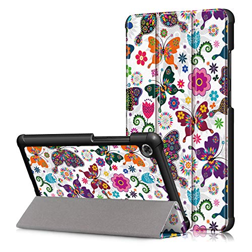 Lenovo Tab M7 7.0" TB-7305 Hülle Case,Heavy Duty Tri-fold Ultra PU Leder Telefonkasten Silikon Cover Schutzhülle Etui Fall Shell Tasche für Lenovo Tab M7 7.0" TB-7305F/X/I Tablet PC (Schmetterling) von BoLuo