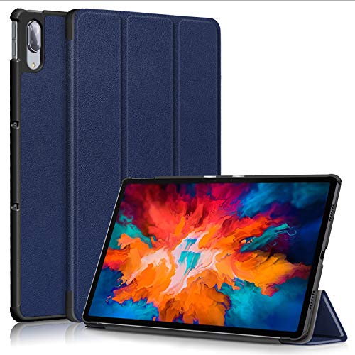 Lenovo Tab P11 Pro 11.5" 2020 Flip Hülle Case,Heavy Duty PU Leder Telefonkasten Cover Etui Slim Fall Shell Tasche mit Auto Wake/Sleep für Lenovo Tab P11 Pro 11.5 inch 2020 TB-J706F Tablet (tiefblau) von BoLuo