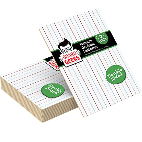 Board Geeks 12 kleine trocken abwischbare Tafel für Kinder – Whiteboard für Kinder Schüler und Lehrer Board Geeks 12 kleine trocken abwischbare Tafel für Kinder – Whiteboard für Kinder Schüler und Lehrer von Board Geeks