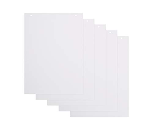 BoardsPlus Blanko Flipchart-Papierblöcke - 5er-Pack A1-Flipchartblöcke, 60 g/m² Papier, 20 Blätter pro Block von BoardsPlus