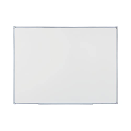 BoardsPlus Economy Magnetisches Whiteboard, 104,3 x 73 cm mit lackierter, trocken abwischbarer Stahloberfläche und Rahmen aus grauer Tech-Legierung von BoardsPlus