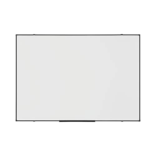 BoardsPlus Economy Magnetisches Whiteboard, 104,3 x 73 cm mit lackierter, trocken abwischbarer Stahloberfläche und Rahmen aus schwarzer Tech-Legierung von BoardsPlus