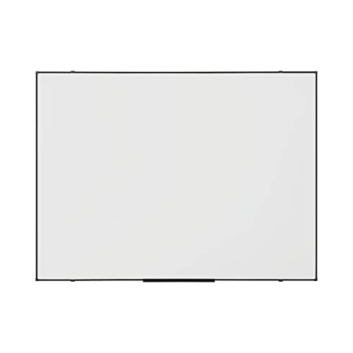 BoardsPlus Economy Magnetisches Whiteboard, 118 x 88 cm mit lackierter, trocken abwischbarer Stahloberfläche und Rahmen aus schwarzer Tech-Legierung von BoardsPlus