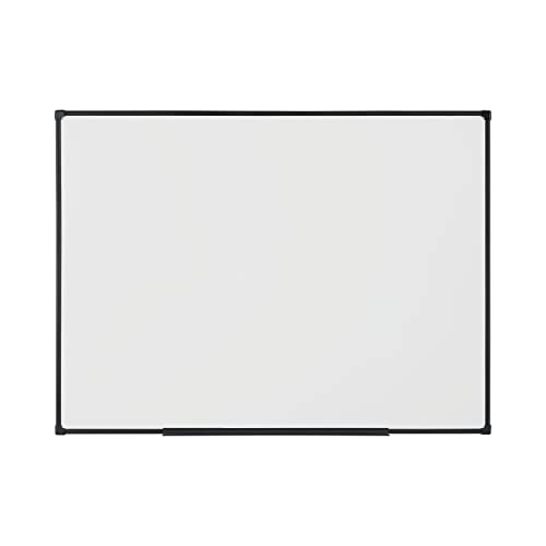 BoardsPlus Economy Magnetisches Whiteboard, 58 x 43 cm mit lackierter, trocken abwischbarer Stahloberfläche und Rahmen aus schwarzer Tech-Legierung von BoardsPlus