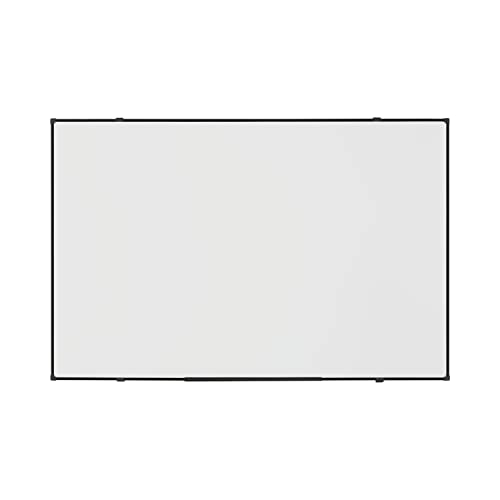 BoardsPlus Economy Magnetisches Whiteboard, 88 x 58 cm mit lackierter, trocken abwischbarer Stahloberfläche und Rahmen aus schwarzer Tech-Legierung von BoardsPlus