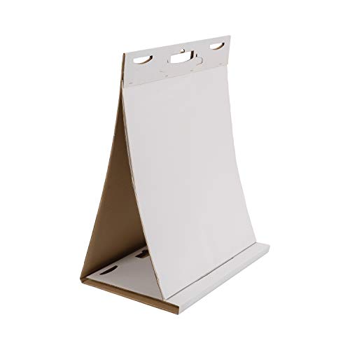 BoardsPlus Flipchartblockaufsteller mit 20 Blättern, blanko, selbstklebend, 70 gr/m², 58,5 x 50 cm von BoardsPlus