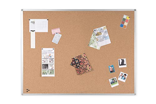 BoardsPlus Korktafel, 105 x 75 cm - Mit Aluminiumrahmen und Hochwertiger Naturkorkoberfläche, Pinnwand von BoardsPlus