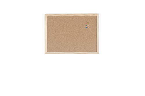 BoardsPlus Korktafel, 40 x 30 cm, Kiefer Holzrahmen, Naturkork Pinnwand, 5 Größen wählbar von BoardsPlus