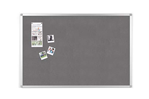 BoardsPlus - Pinnwand - 105 x 75 cm - Grauem Filztafel mit Aluminiumrahmen von BoardsPlus