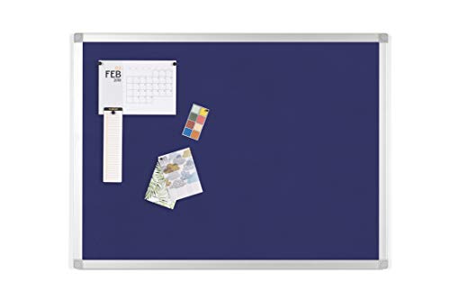 BoardsPlus - Pinnwand - 120 x 90 cm - blauem Filztafel mit Aluminiumrahmen von BoardsPlus