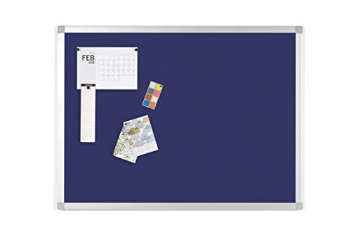 BoardsPlus - Pinnwand - 60 x 45 cm - Blauem Filztafel mit Aluminiumrahmen von BoardsPlus