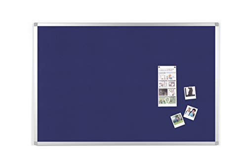 BoardsPlus - Pinnwand - 90 x 60 cm - Blauem Filztafel mit Aluminiumrahmen von BoardsPlus