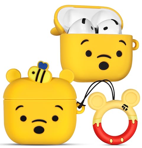 Boaretiu Schutzhülle für Airpods 4. Generation, mit Schlüsselanhänger für AirPods 4. Generation, Gelb Bär, niedlich, lustig, 3D, weiches Silikon, lustig, cool für Mädchen, Frauen, Teenager, für Boaretiu Schutzhülle für Airpods 4. Generation, mit Schlüsselanhänger für AirPods 4. Generation, Gelb Bär, niedlich, lustig, 3D, weiches Silikon, lustig, cool für Mädchen, Frauen, Teenager, für von Boaretiuㅤ