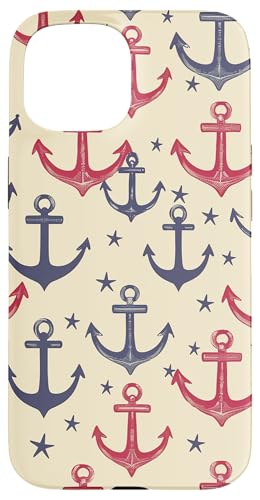 Anker-Muster Hülle für iPhone 15 Anker-Muster Hülle für iPhone 15 von Boat Captain Sea Ocean Nautical Accessories