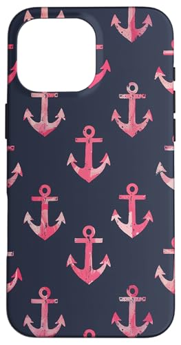 Anker-Muster Hülle für iPhone 16 Pro Max Anker-Muster Hülle für iPhone 16 Pro Max von Boat Captain Sea Ocean Nautical Accessories