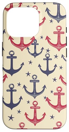 Anker-Muster Hülle für iPhone 16 Pro Anker-Muster Hülle für iPhone 16 Pro von Boat Captain Sea Ocean Nautical Accessories