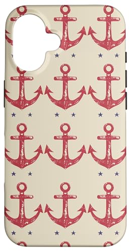 Anker-Muster Hülle für iPhone 16 Anker-Muster Hülle für iPhone 16 von Boat Captain Sea Ocean Nautical Accessories