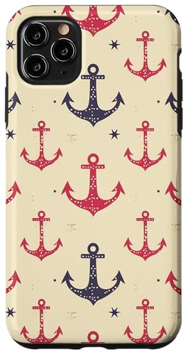 Anker Rot Schwarz Musterdruck Hülle für iPhone 11 Pro Max Anker Rot Schwarz Musterdruck Hülle für iPhone 11 Pro Max von Boat Captain Sea Ocean Nautical Accessories