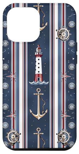 Leuchtturm Anker nautisches Muster Hülle für iPhone 12 Pro Max Leuchtturm Anker nautisches Muster Hülle für iPhone 12 Pro Max von Boat Captain Sea Ocean Nautical Accessories