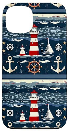Leuchtturm Anker nautisches Muster Hülle für iPhone 13 Leuchtturm Anker nautisches Muster Hülle für iPhone 13 von Boat Captain Sea Ocean Nautical Accessories