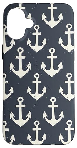 Nautisches Ankermuster, Blau Hülle für iPhone 16 Plus Nautisches Ankermuster, Blau Hülle für iPhone 16 Plus von Boat Captain Sea Ocean Nautical Accessories
