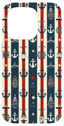 Nautisches blau-weißes Anker-Design für Seesegel-Fans Hülle für iPhone 15 Pro Nautisches blau-weißes Anker-Design für Seesegel-Fans Hülle für iPhone 15 Pro von Boat Captain Sea Ocean Nautical Accessories