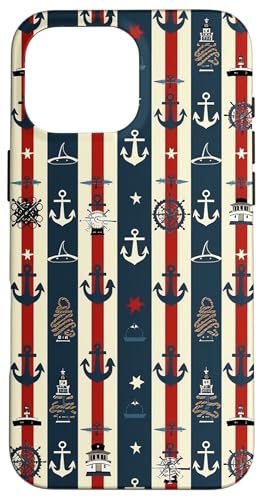Nautisches blau-weißes Anker-Design für Seesegel-Fans Hülle für iPhone 16 Pro Max Nautisches blau-weißes Anker-Design für Seesegel-Fans Hülle für iPhone 16 Pro Max von Boat Captain Sea Ocean Nautical Accessories