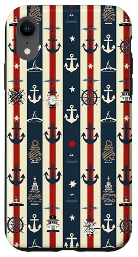 Nautisches blau-weißes Anker-Design für Seesegel-Fans Hülle für iPhone XR Nautisches blau-weißes Anker-Design für Seesegel-Fans Hülle für iPhone XR von Boat Captain Sea Ocean Nautical Accessories