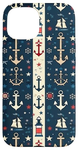 Sea Captain Anker Leuchtturm Muster Hülle für iPhone 15 Sea Captain Anker Leuchtturm Muster Hülle für iPhone 15 von Boat Captain Sea Ocean Nautical Accessories