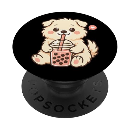 Niedlicher Hund Boba Tee-Liebhaber Zoo Kawaii Jungen Mädchen Kinder PopSockets Klebender PopGrip Niedlicher Hund Boba Tee-Liebhaber Zoo Kawaii Jungen Mädchen Kinder PopSockets Klebender PopGrip von BobaTeaAxis1