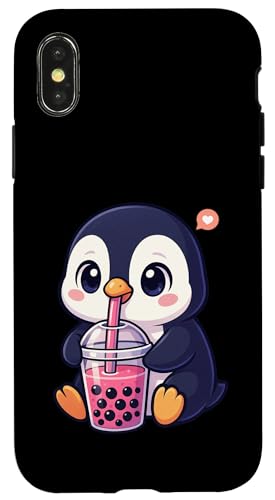 Niedlicher Pinguin Boba Tee-Liebhaber Zoo Kawaii Jungen Mädchen Kinder Hülle für iPhone X/XS Niedlicher Pinguin Boba Tee-Liebhaber Zoo Kawaii Jungen Mädchen Kinder Hülle für iPhone X/XS von BobaTeaAxis1